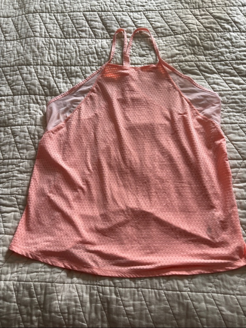 Athleta Peach Pink Racerback Athletic Tank Top Size M